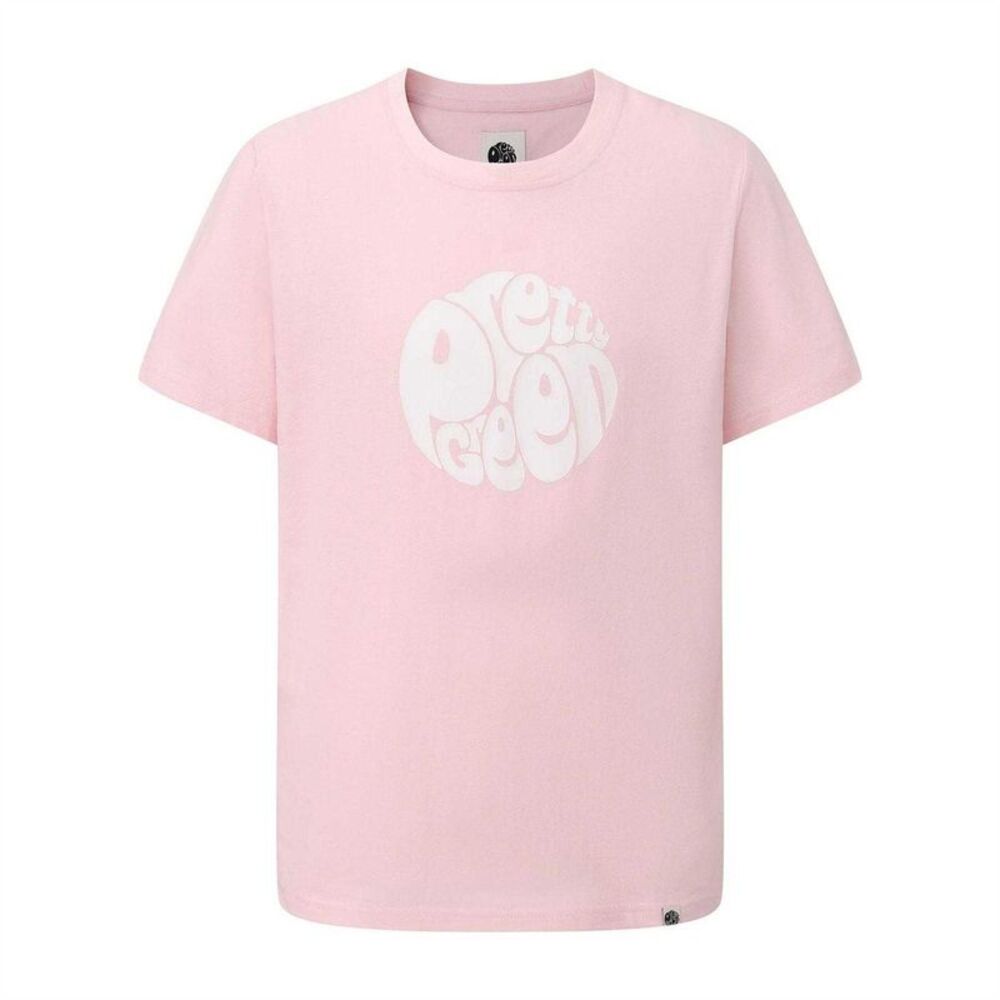 Pretty Green Mens Logo Cotton T-Shirt / Light Pink